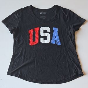 USA Graphic Tee - Black, Red, White, Blue